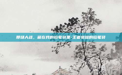 那场大战，藏在我的铅笔袋里-王者荣耀的铅笔袋