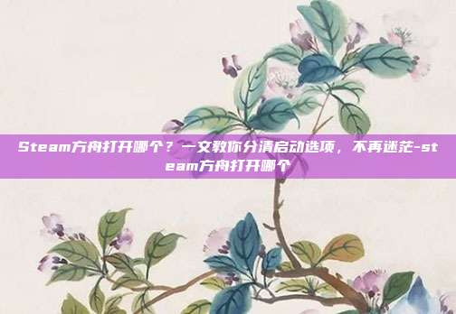Steam方舟打开哪个？一文教你分清启动选项，不再迷茫-steam方舟打开哪个