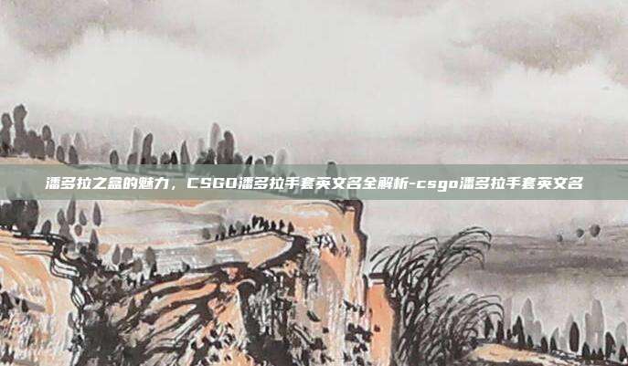 潘多拉之盒的魅力，CSGO潘多拉手套英文名全解析-csgo潘多拉手套英文名