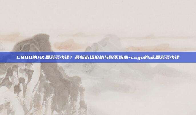 CSGO的AK墨岩多少钱?最新市场价格与购买指南-csgo的ak墨岩多少钱