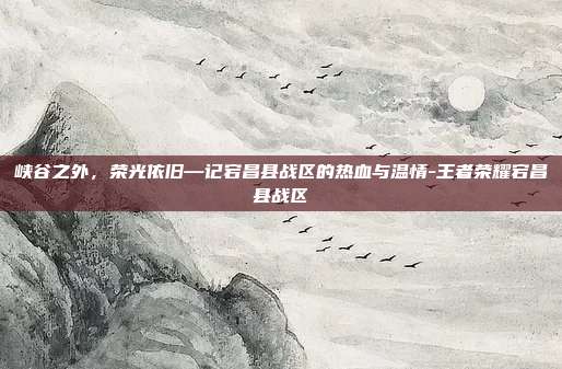 峡谷之外，荣光依旧—记宕昌县战区的热血与温情-王者荣耀宕昌县战区