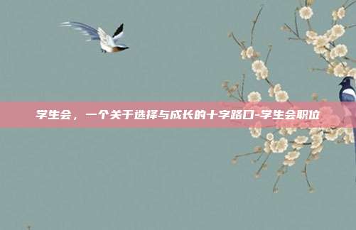 学生会，一个关于选择与成长的十字路口-学生会职位