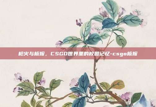 枪火与板报，CSGO世界里的校园记忆-csgo板报