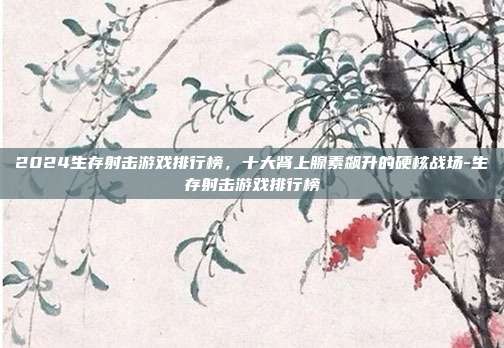 2024生存射击游戏排行榜，十大肾上腺素飙升的硬核战场-生存射击游戏排行榜