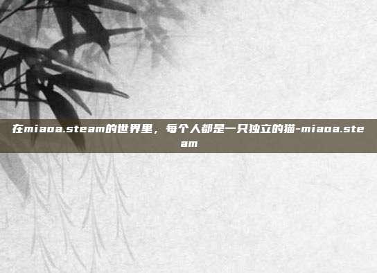 在miaoa.steam的世界里,每个人都是一只独立的猫-miaoa.steam