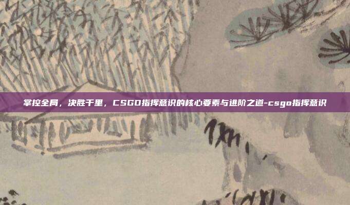 掌控全局,决胜千里,CSGO指挥意识的核心要素与进阶之道-csgo指挥意识