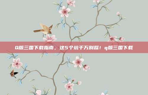 Q版三国下载指南，这5个坑千万别踩！q版三国下载