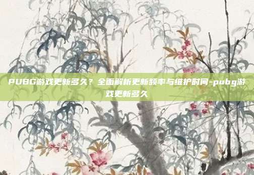 PUBG游戏更新多久?全面解析更新频率与维护时间-pubg游戏更新多久