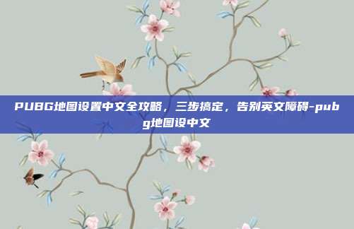 PUBG地图设置中文全攻略,三步搞定,告别英文障碍-pubg地图设中文