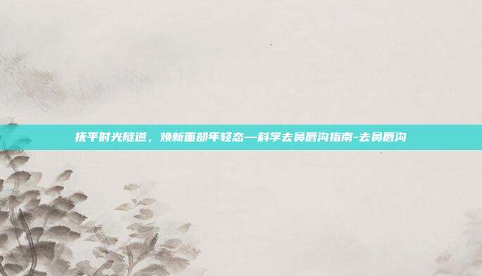 抚平时光隧道,焕新面部年轻态—科学去鼻唇沟指南-去鼻唇沟