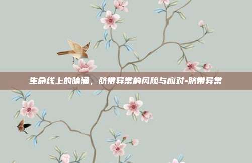生命线上的暗涌,脐带异常的风险与应对-脐带异常