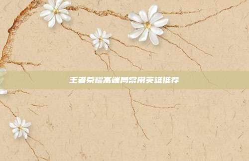 王者荣耀高端局常用英雄推荐
