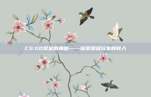 CS:GO奖金的奥秘——探索顶级玩家的收入