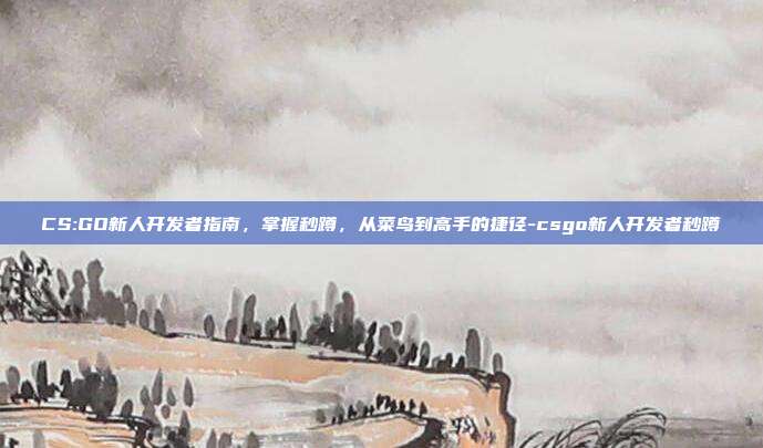 CS:GO新人开发者指南,掌握秒蹲,从菜鸟到高手的捷径-csgo新人开发者秒蹲