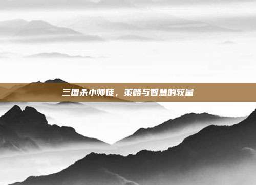 三国杀小师徒,策略与智慧的较量