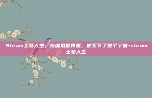 Steam土豪人生，在虚拟世界里，他买下了整个宇宙-steam土豪人生