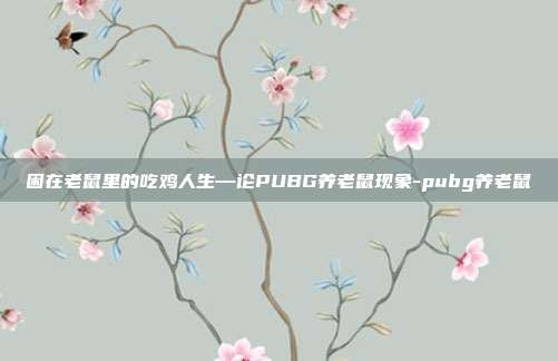 困在老鼠里的吃鸡人生—论PUBG养老鼠现象-pubg养老鼠