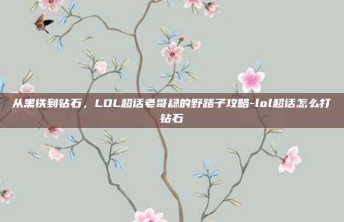 从黑铁到钻石，LOL超话老哥稳的野路子攻略-lol超话怎么打钻石
