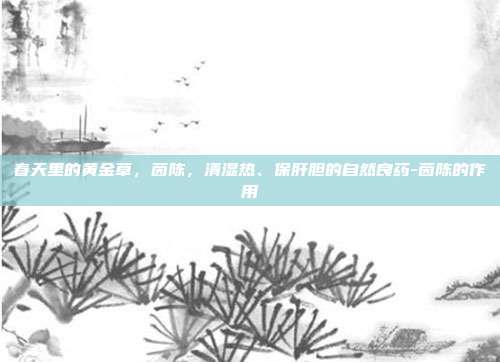 春天里的黄金草,茵陈,清湿热、保肝胆的自然良药-茵陈的作用