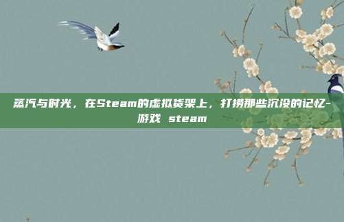 蒸汽与时光,在Steam的虚拟货架上,打捞那些沉没的记忆-游戏 steam