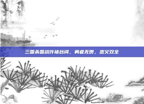三国杀国战许褚台词，勇者无畏，忠义双全