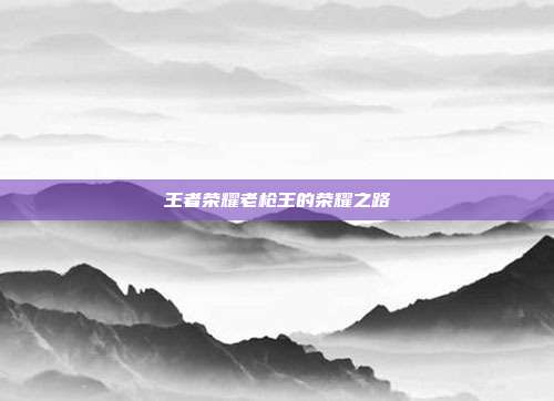 王者荣耀老枪王的荣耀之路
