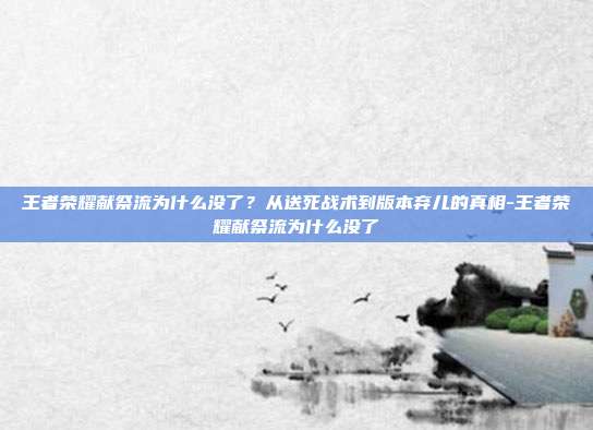 王者荣耀献祭流为什么没了?从送死战术到版本弃儿的真相-王者荣耀献祭流为什么没了