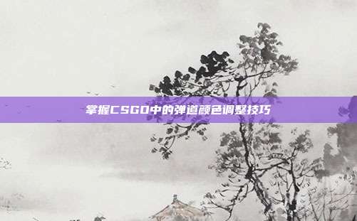 掌握CSGO中的弹道颜色调整技巧