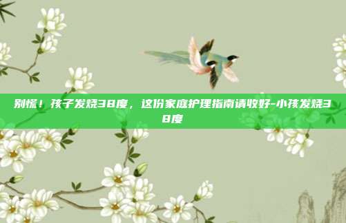 别慌！孩子发烧38度，这份家庭护理指南请收好-小孩发烧38度