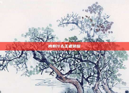 肉有什么王者荣耀
