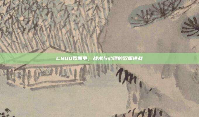 详细阅读:CSGO双面龟,战术与心理的双重挑战 CSGO双面龟,战术与心理的双重挑战