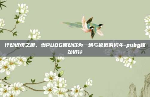 行动迟缓之困，当PUBG移动成为一场与延迟的搏斗-pubg移动迟钝