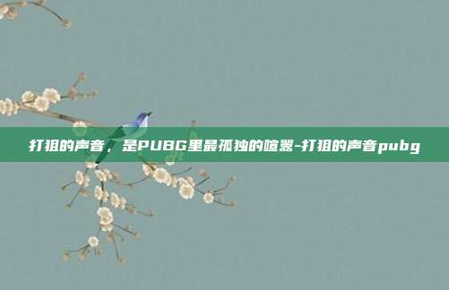 打狙的声音，是PUBG里最孤独的喧嚣-打狙的声音pubg