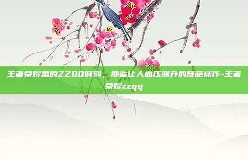 王者荣耀里的ZZQQ时刻，那些让人血压飙升的奇葩操作-王者荣耀zzqq