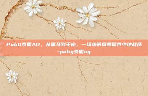 PubG泰国AG，从黑马到王座，一场热带风暴席卷绝地战场-pubg泰国ag