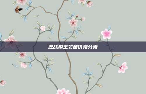 逆战狼王装备价格分析