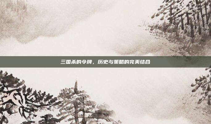 三国杀的令牌,历史与策略的完美结合