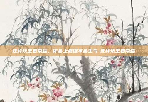 这样玩王者荣耀,你会上瘾但不会生气-这样玩王者荣耀