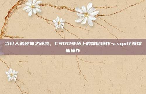 当凡人触碰神之领域,CSGO赛场上的神仙操作-csgo比赛神仙操作