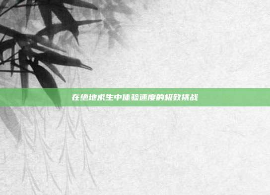 在绝地求生中体验速度的极致挑战