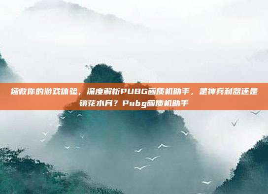 拯救你的游戏体验，深度解析PUBG画质机助手，是神兵利器还是镜花水月？Pubg画质机助手