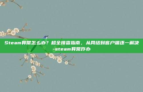 Steam异常怎么办?超全排查指南,从网络到客户端逐一解决-steam异常咋办
