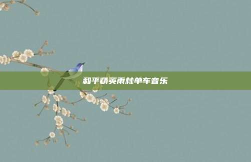 和平精英雨林单车音乐