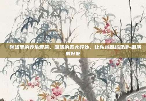 一碗汤里的养生智慧,喝汤的五大好处,让你越喝越健康-喝汤的好处