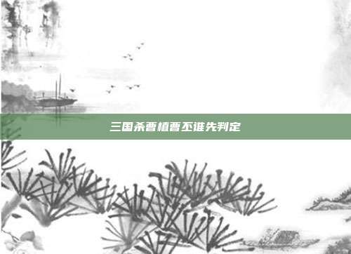 三国杀曹植曹丕谁先判定