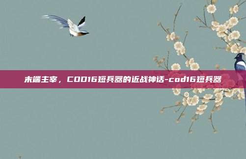 末端主宰,COD16短兵器的近战神话-cod16短兵器