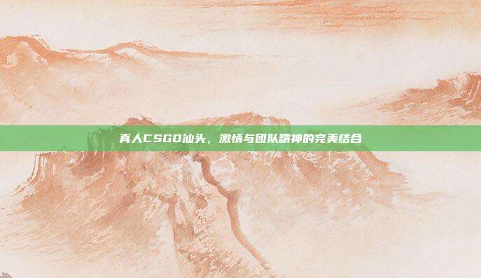 真人CSGO汕头，激情与团队精神的完美结合