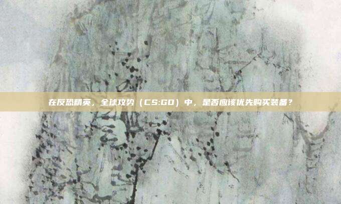 在反恐精英，全球攻势（CS:GO）中，是否应该优先购买装备？