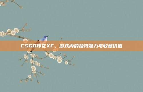 CSGO印花XF,游戏内的独特魅力与收藏价值