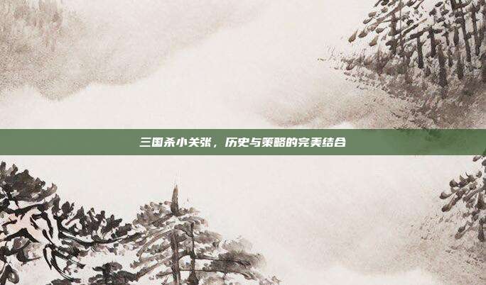 三国杀小关张,历史与策略的完美结合